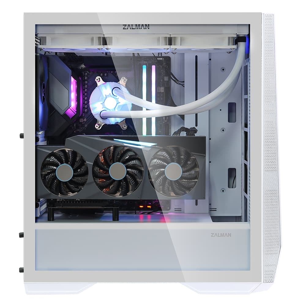 Zalman PC case Z9 Iceberg without PSU, 2xUSB3.0, 2xUSB2.0, 2x140mm, VGA 390mm, LCS ready, TG Side Panel, EATX, white - 5