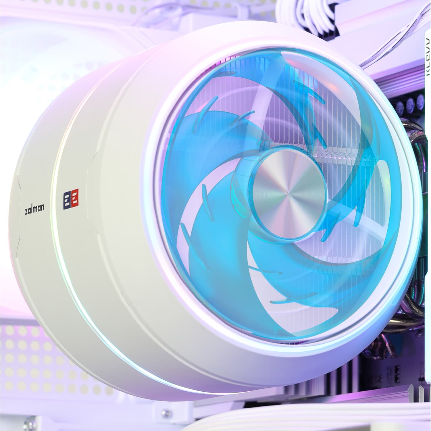 Zalman CPU cooler ZET5, ARGB LGA 1851, 1700, 1200, 115x, AM5, AM4, 4pin PWM, 3pin+5VARGB, TDP200W, white - 4