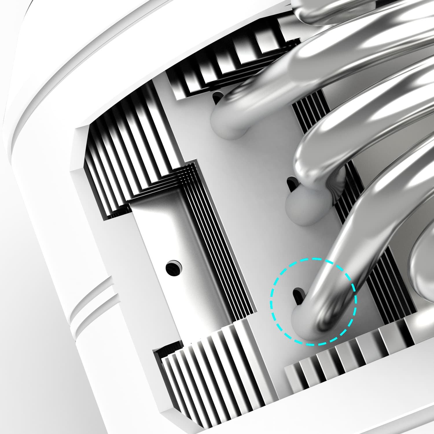 Zalman CPU cooler ZET5, ARGB LGA 1851, 1700, 1200, 115x, AM5, AM4, 4pin PWM, 3pin+5VARGB, TDP200W, white - 6
