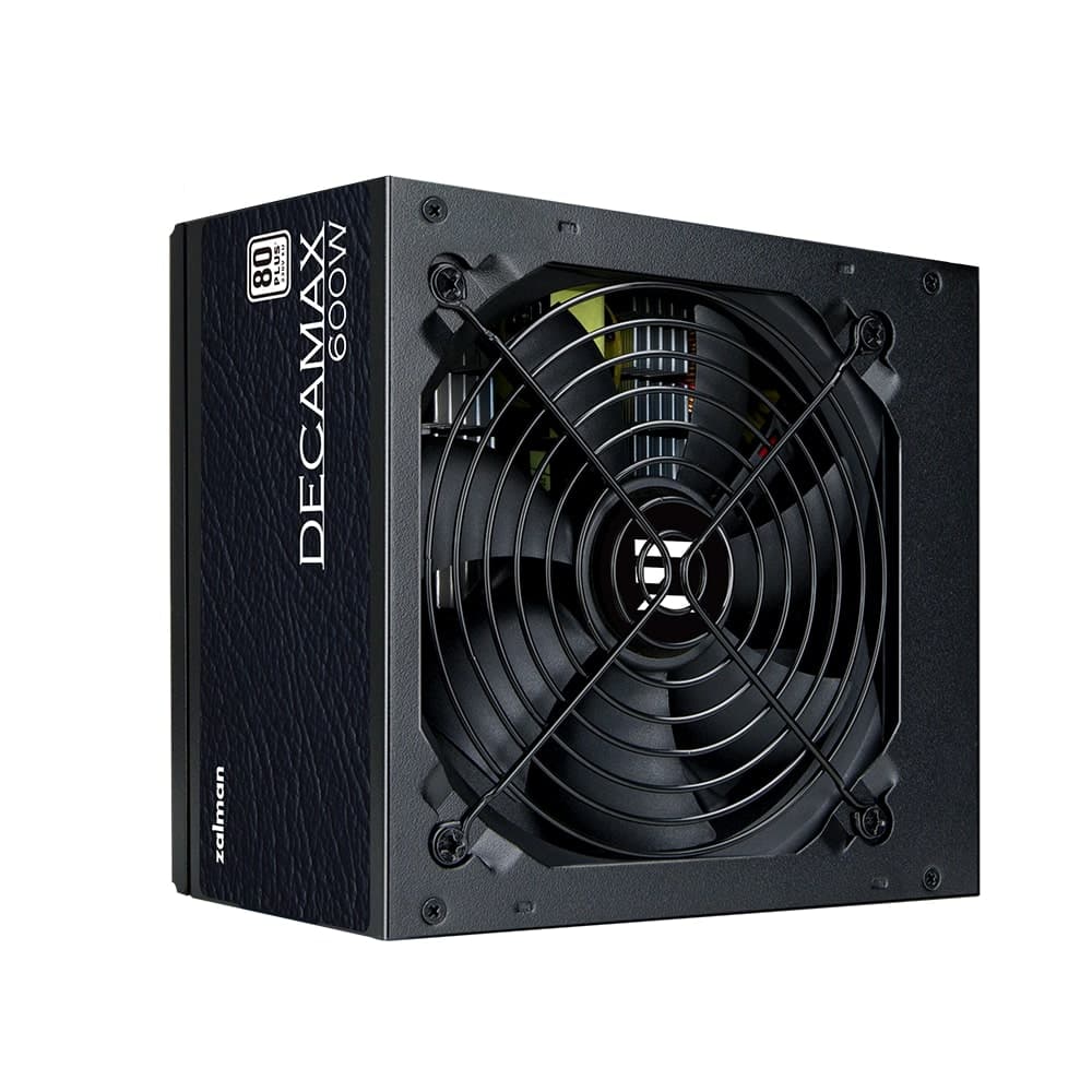 Zalman PSU Decamax (600W) 85%, 80 Plus, 120mm, 1xMB 24pin(20+4), 1xCPU 8pin(4+4), 3xMolex, 6xSATA, 2xPCIe 8pin(6+2) - 2