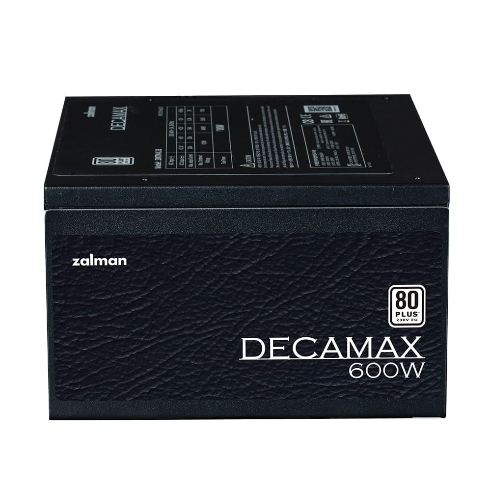Zalman PSU Decamax (600W) 85%, 80 Plus, 120mm, 1xMB 24pin(20+4), 1xCPU 8pin(4+4), 3xMolex, 6xSATA, 2xPCIe 8pin(6+2) - 5