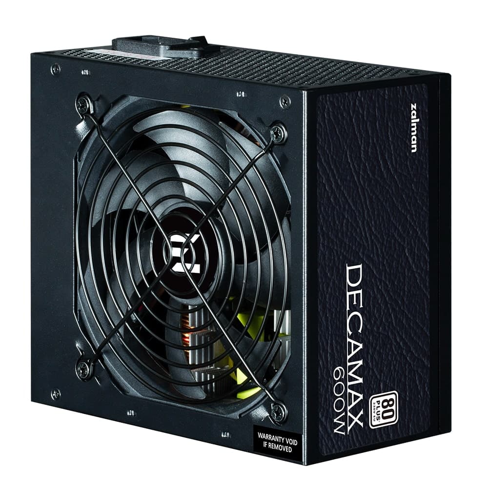 Zalman PSU Decamax (600W) 85%, 80 Plus, 120mm, 1xMB 24pin(20+4), 1xCPU 8pin(4+4), 3xMolex, 6xSATA, 2xPCIe 8pin(6+2) - 6