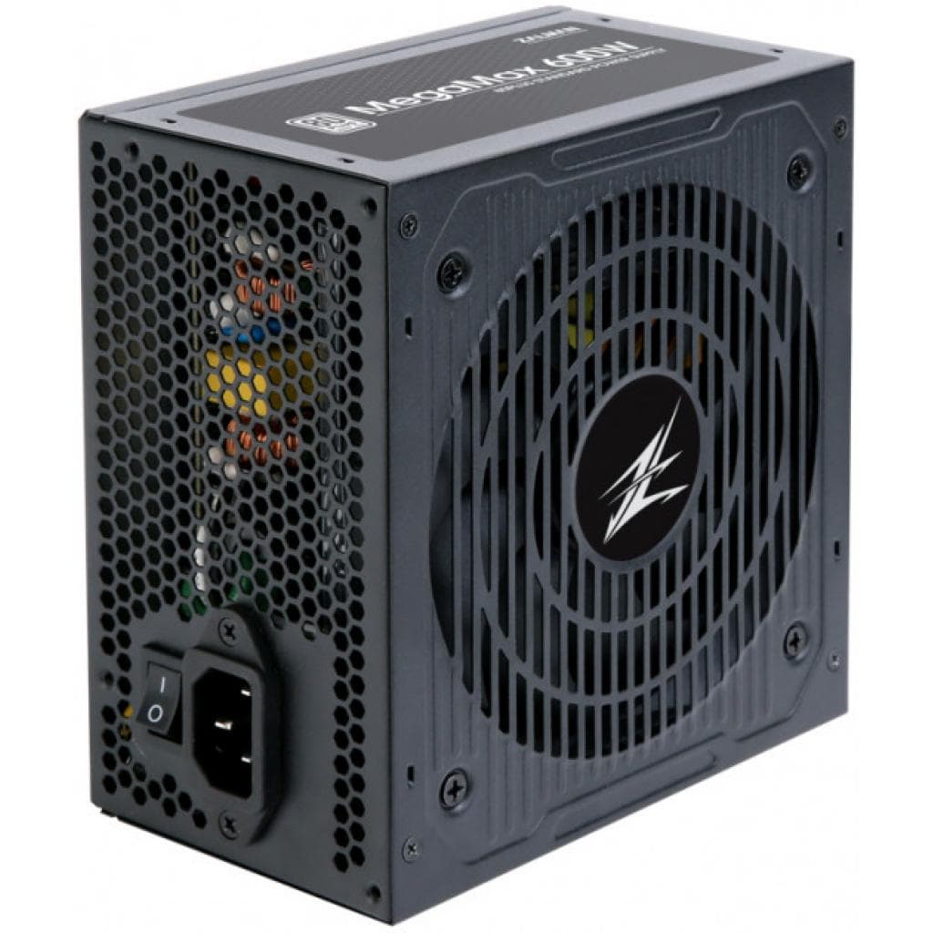 Zalman PSU Megamax (600W), 83%, 80+ White, 120mm, 1xMB 24pin(20+4), 2xCPU (8pin+4pin) 4xMolex, 6xSATA, 2xPCIe 8pin(6+2) - 3