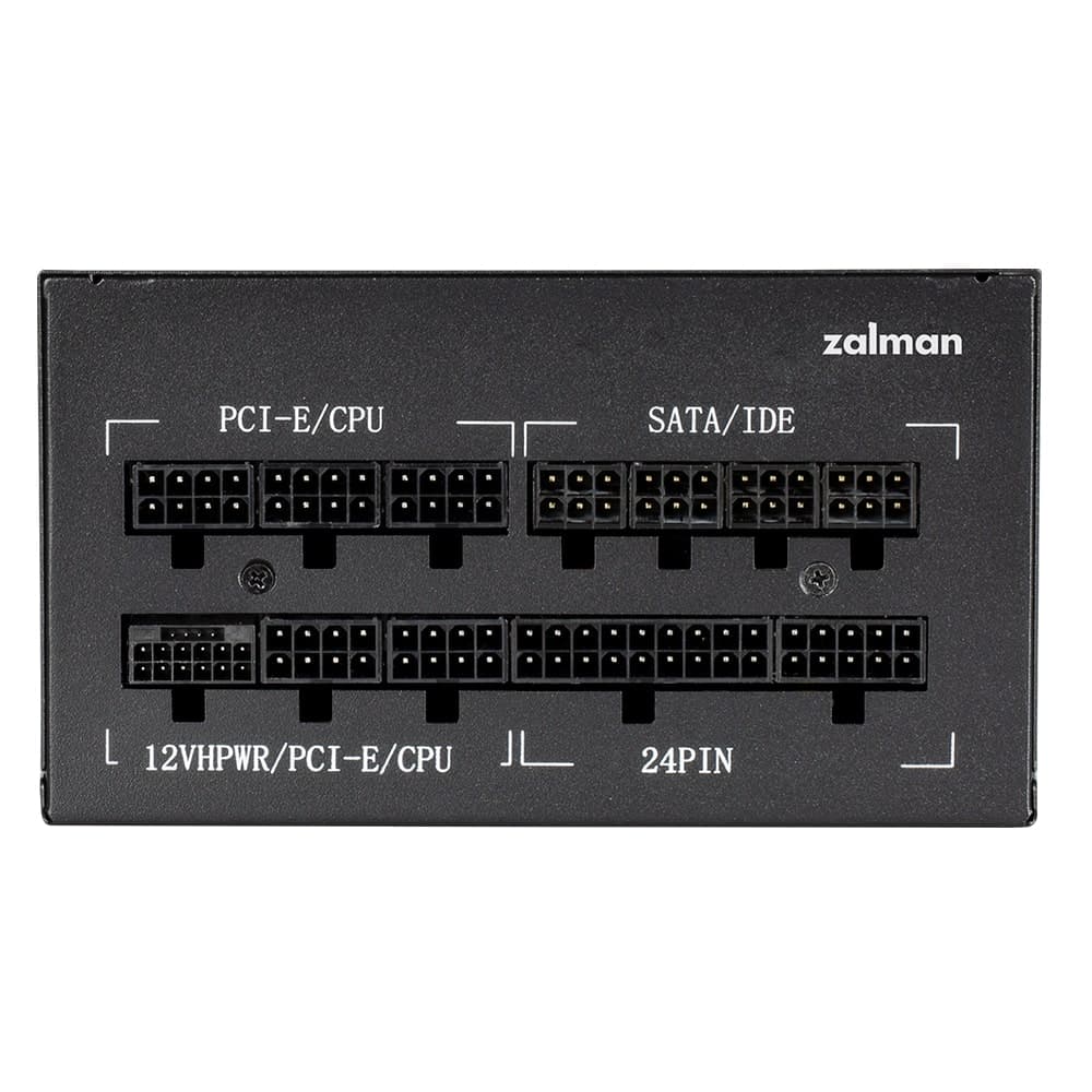 Zalman PSU Teramax 2 (750W), >90%, 80+ Gold, 120mm, 1xMB 28pin (18+10), 2xCPU 8pin(4+4), 3xMolex, 8xSATA, 3xPCIe 8pin(6+2), 1xPCIe GEN5 16pin, Fully Modular - 4
