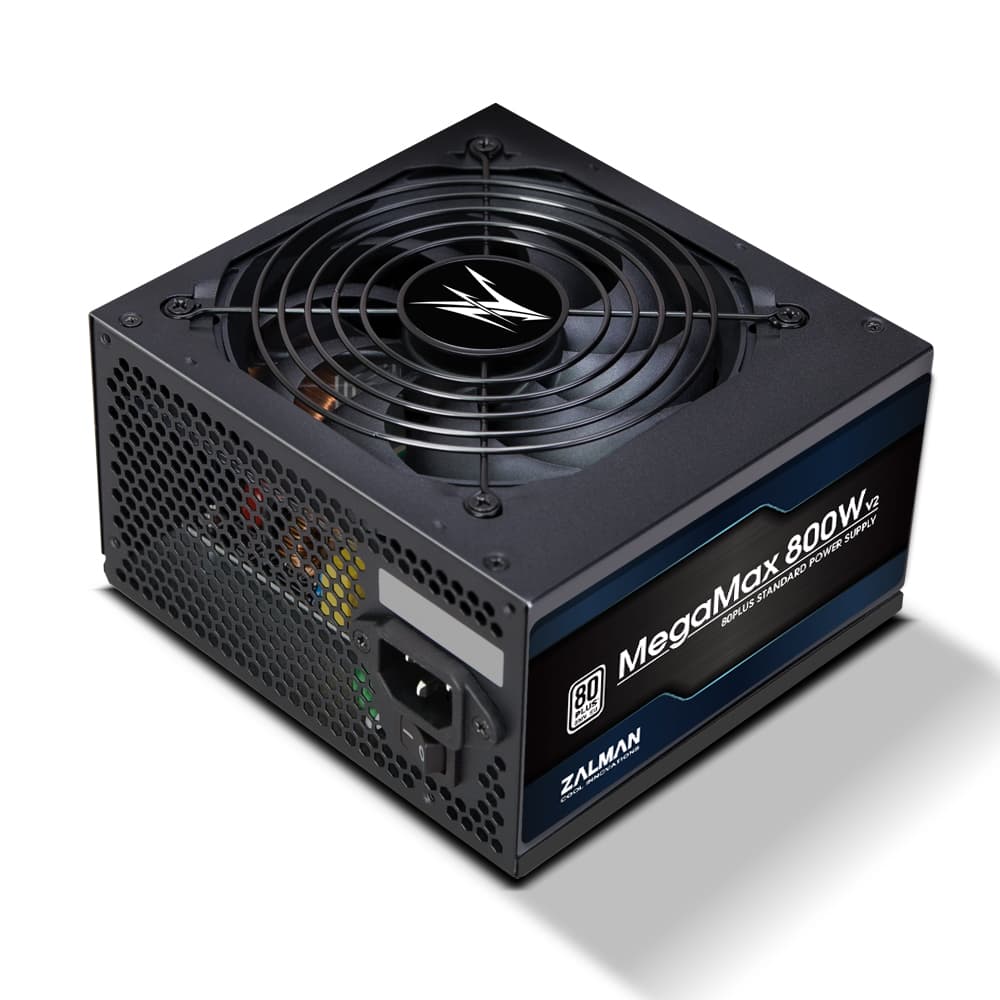 Zalman PSU Megamax (800W), 83%, 80+ White, 120mm, 1xMB 24pin(20+4), 2xCPU (8pin+(4+4)pin) 4xMolex, 8xSATA, 4xPCIe 8pin(6+2) - 2