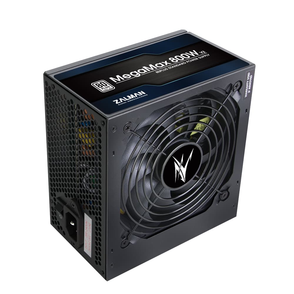 Zalman PSU Megamax (800W), 83%, 80+ White, 120mm, 1xMB 24pin(20+4), 2xCPU (8pin+(4+4)pin) 4xMolex, 8xSATA, 4xPCIe 8pin(6+2) - 3