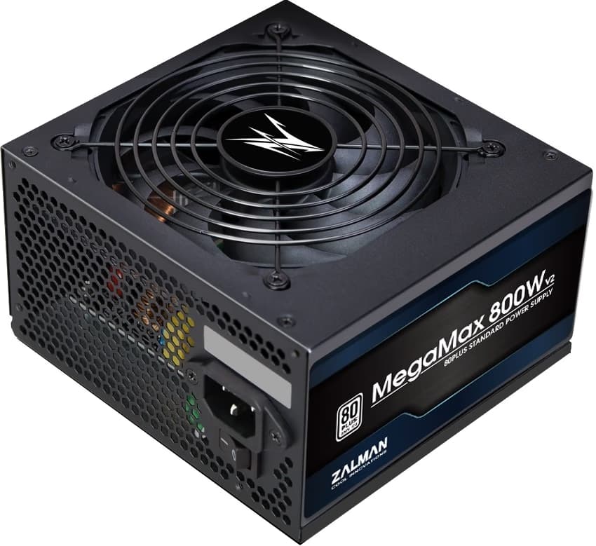 Zalman PSU Megamax (800W), 83%, 80+ White, 120mm, 1xMB 24pin(20+4), 2xCPU (8pin+(4+4)pin) 4xMolex, 8xSATA, 4xPCIe 8pin(6+2) - 4