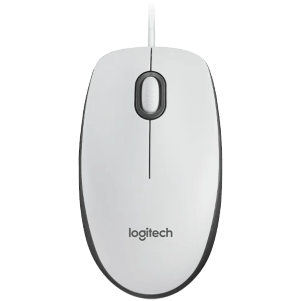 Logitech M100 Corded Mouse - White