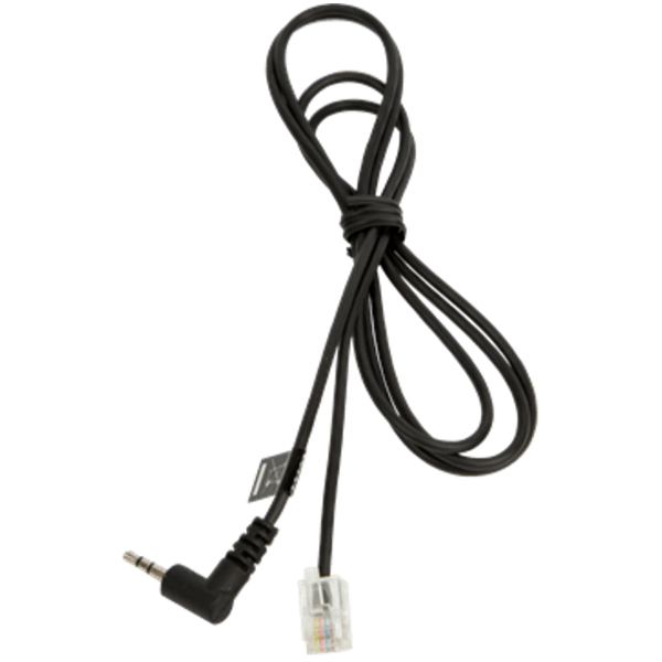 Jabra RJ10 Cord to 2, 5mm pin plug, 1, 0 meter; for Panasonic KX-T 7630, 7633, 7635 and e.g. GN9300, GN9120, GN Ellipse, GN8000