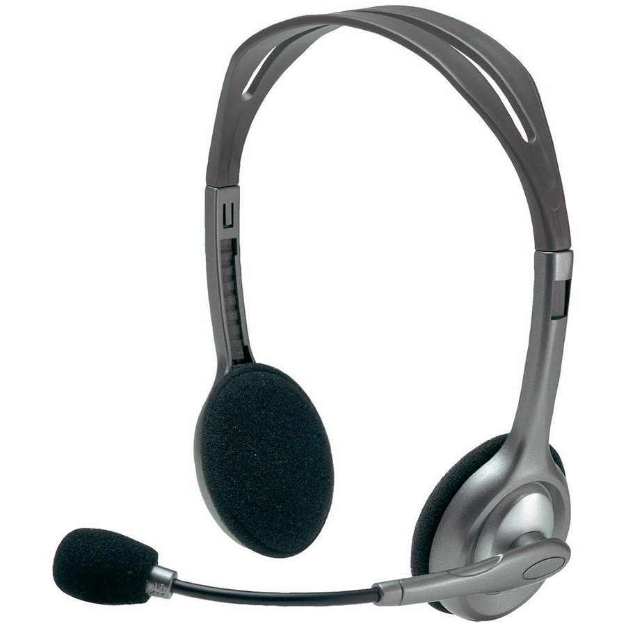 Logitech H110 Corded Stereo Headset - GRAY/SILVER