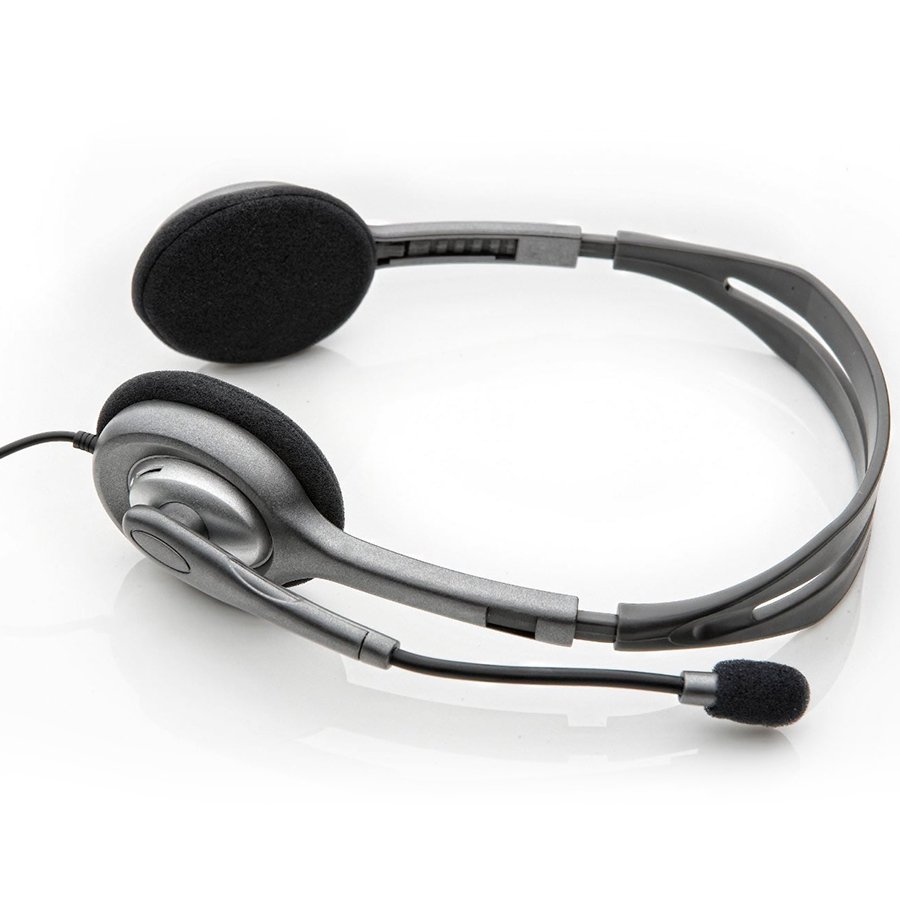 Logitech H110 Corded Stereo Headset - GRAY/SILVER
