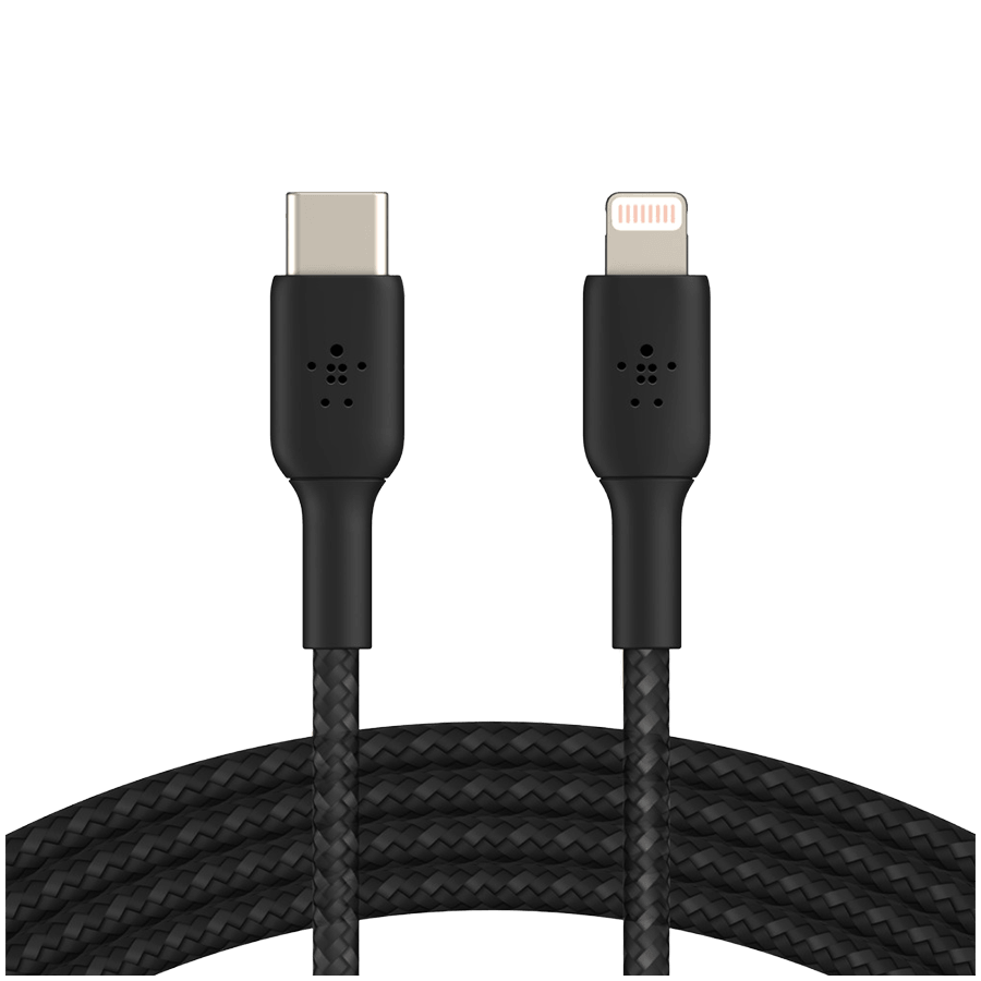 BELKIN Lightning to USB-C Cable Braided, 2M, Black