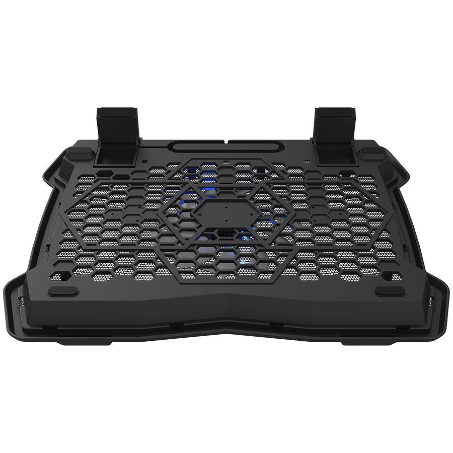 CANYON NS02, Cooling stand single fan with 2x2.0 USB hub, support up to 10”-15.6” laptop, ABS plastic and iron, Fans dimension:125*125*15mm(1pc), DC 5V, fan speed: 800-1000RPM, size:340*265*30mm, 406g