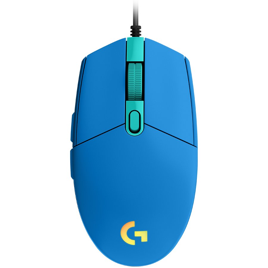 Logitech G203 LIGHTSYNC Corded Gaming Mouse - BLUE - USB