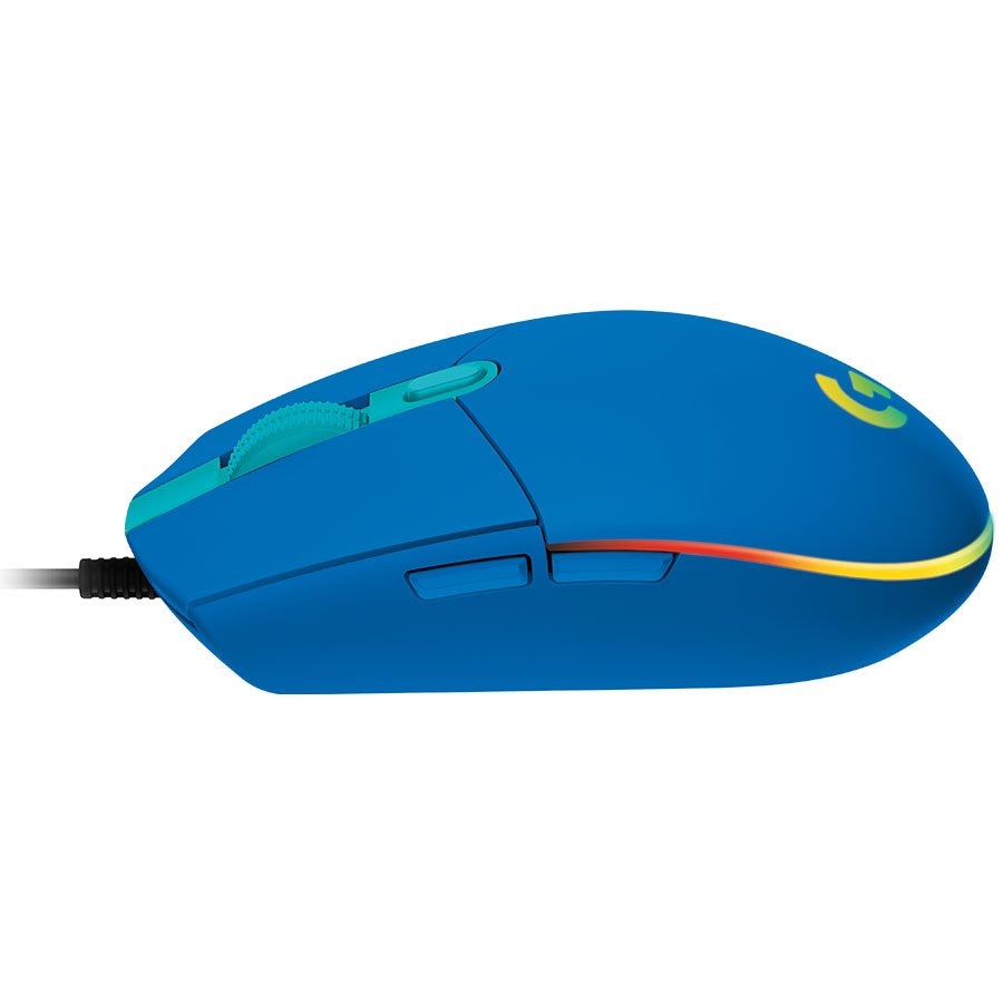Logitech G203 LIGHTSYNC Corded Gaming Mouse - BLUE - USB