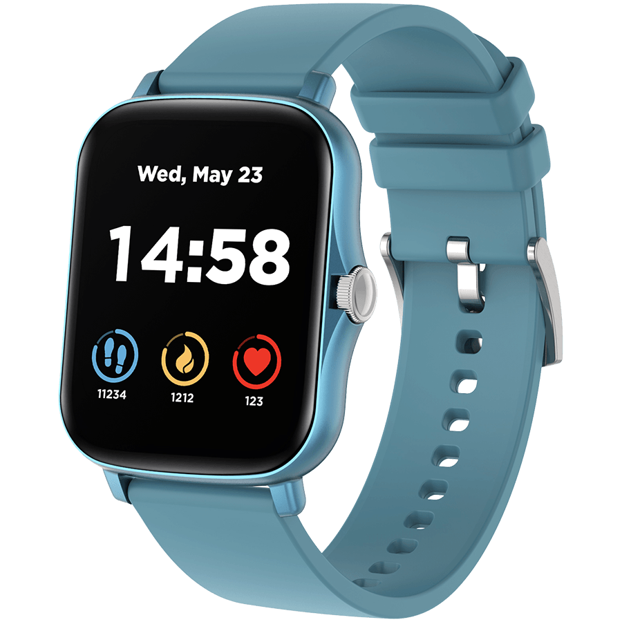 CANYON Wildberry SW-79, Smart watch, 1.69inches TFT full touch screen, Zinic+plastic body, IP67 waterproof, multi-sport mode, compatibility with iOS and android, blue body with blue silicon belt, Host: 44.4*36*9.2mm, Strap: 230x20mm, 47g