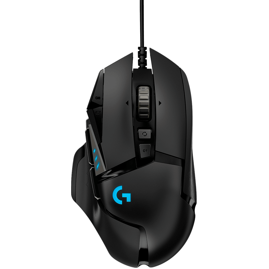Logitech G502 Corded Gaming Mouse - HERO - BLACK - USB - EER2