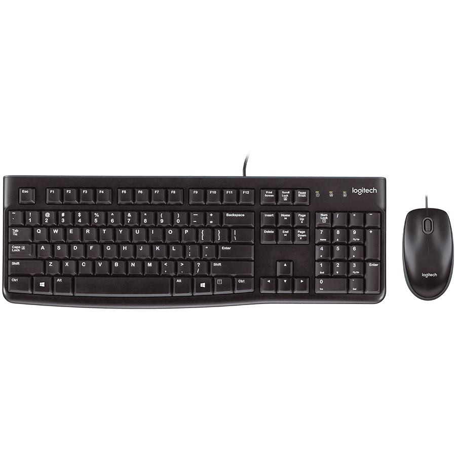 Logitech MK120 Corded Combo - BLACK - USB - RUS