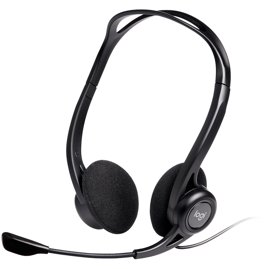 Logitech PC 960 Corded Stereo Headset - BLACK