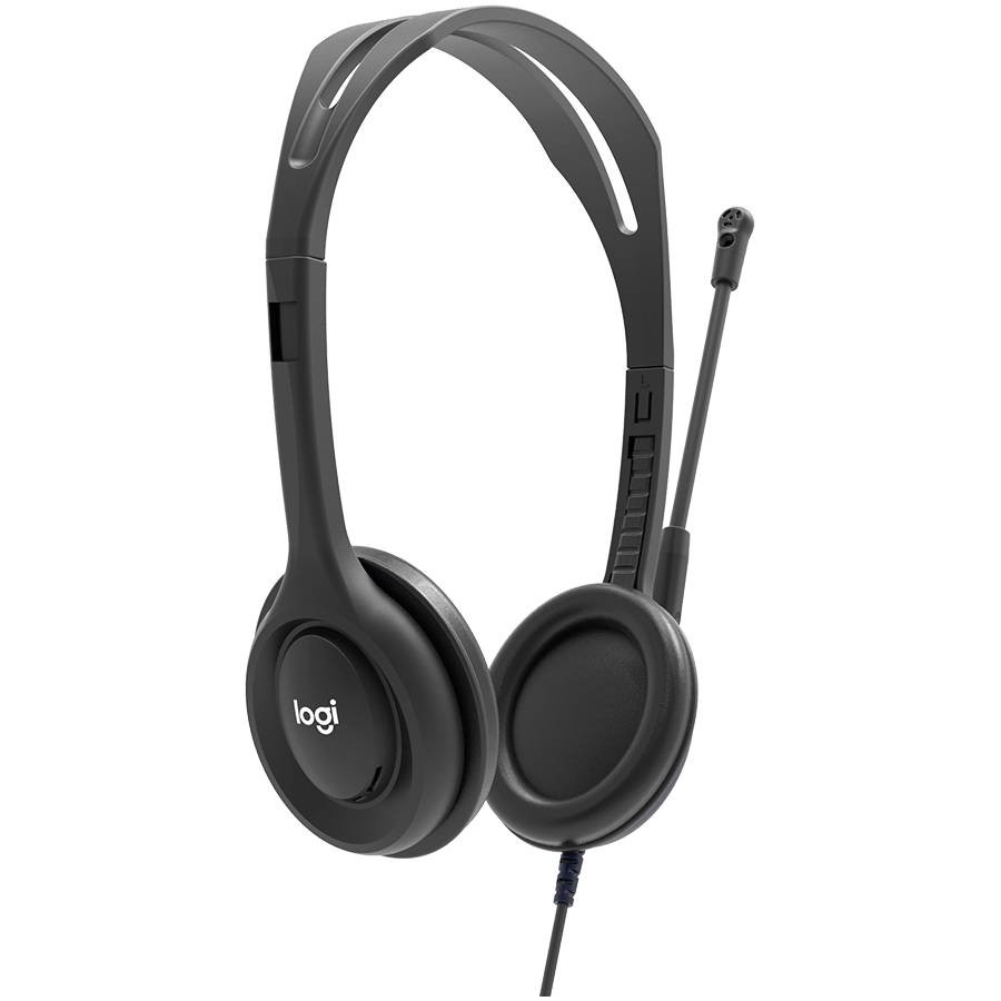 Logitech H111 Corded Stereo Headset - BLACK
