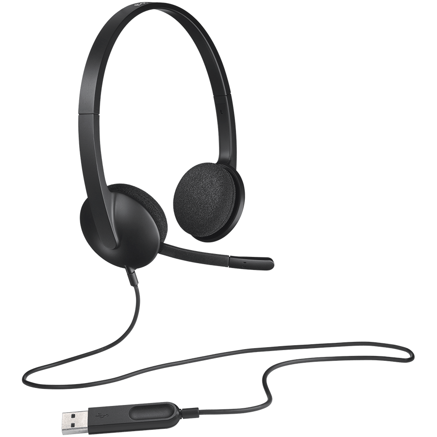 Logitech H340 Corded Headset - BLACK