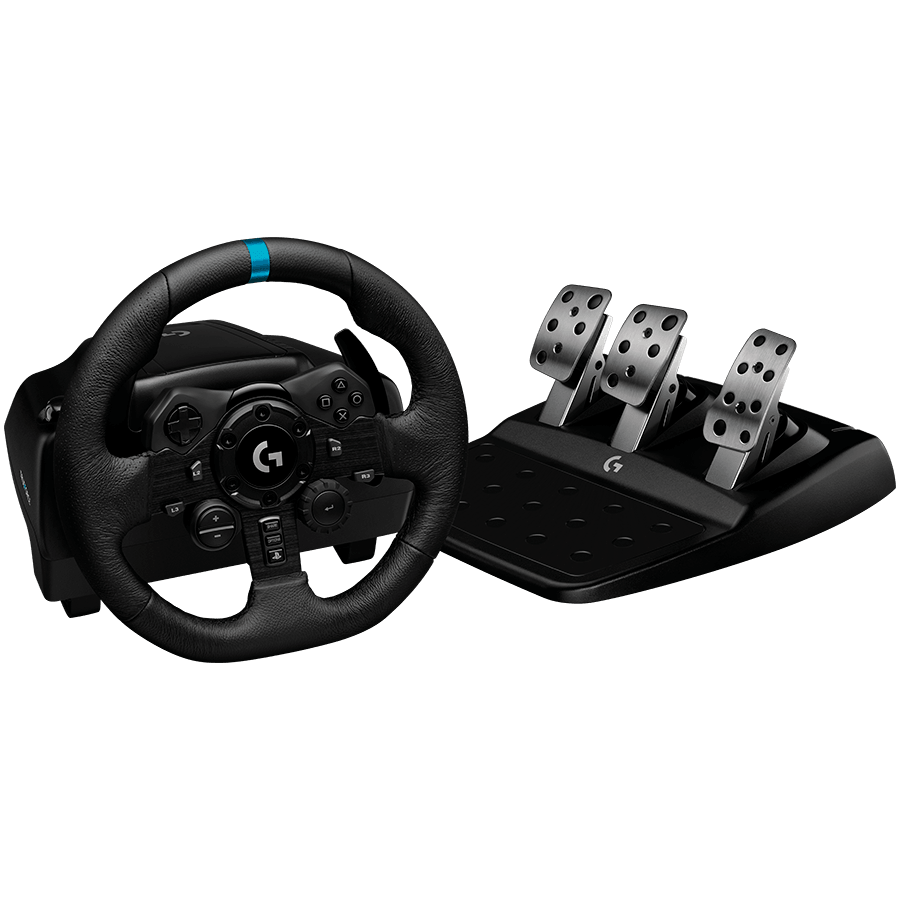 Logitech G923 Racing Wheel and Pedals - PC/PS - BLACK - USB