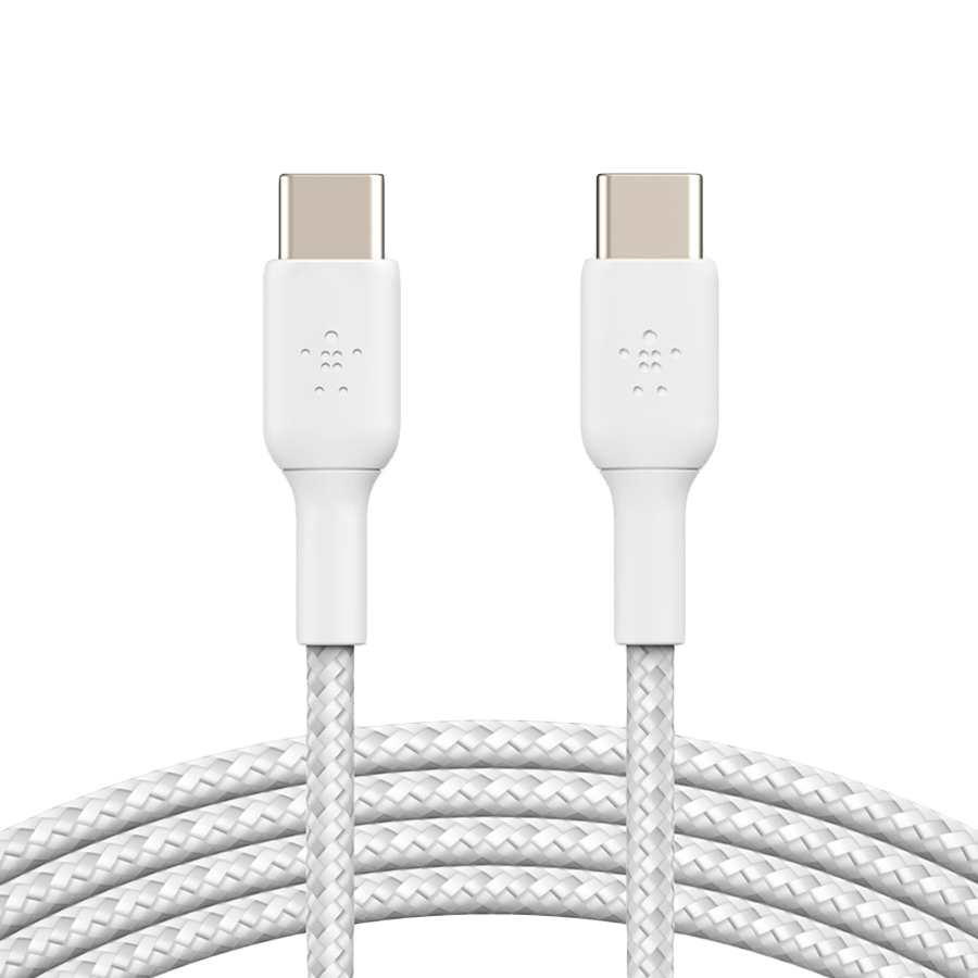 BELKIN USB-C to USB-C Cable Braided, 1M, White