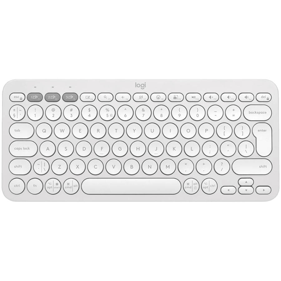 Logitech Pebble Keys 2 K380s - TONAL WHITE - US INT'L - BT - INTNL-973 - UNIVERSAL