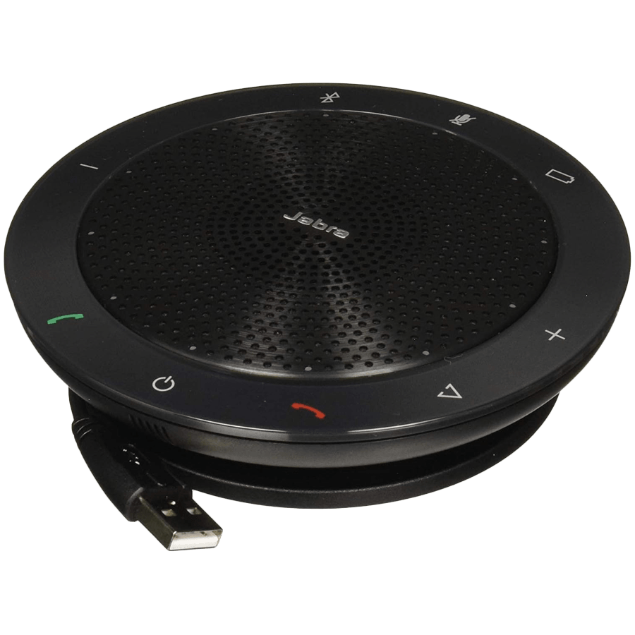 Jabra SPEAK 510 + MS Speakerphone for UC & BT plus Bundle LINK 370, USB Conference solution, 360-degree-microphone, Plug&Play, mute and volume button, Wideband, Bluetooth, Microsoft optimized. Version B: incl. Smart Button activated via JABRA Direct