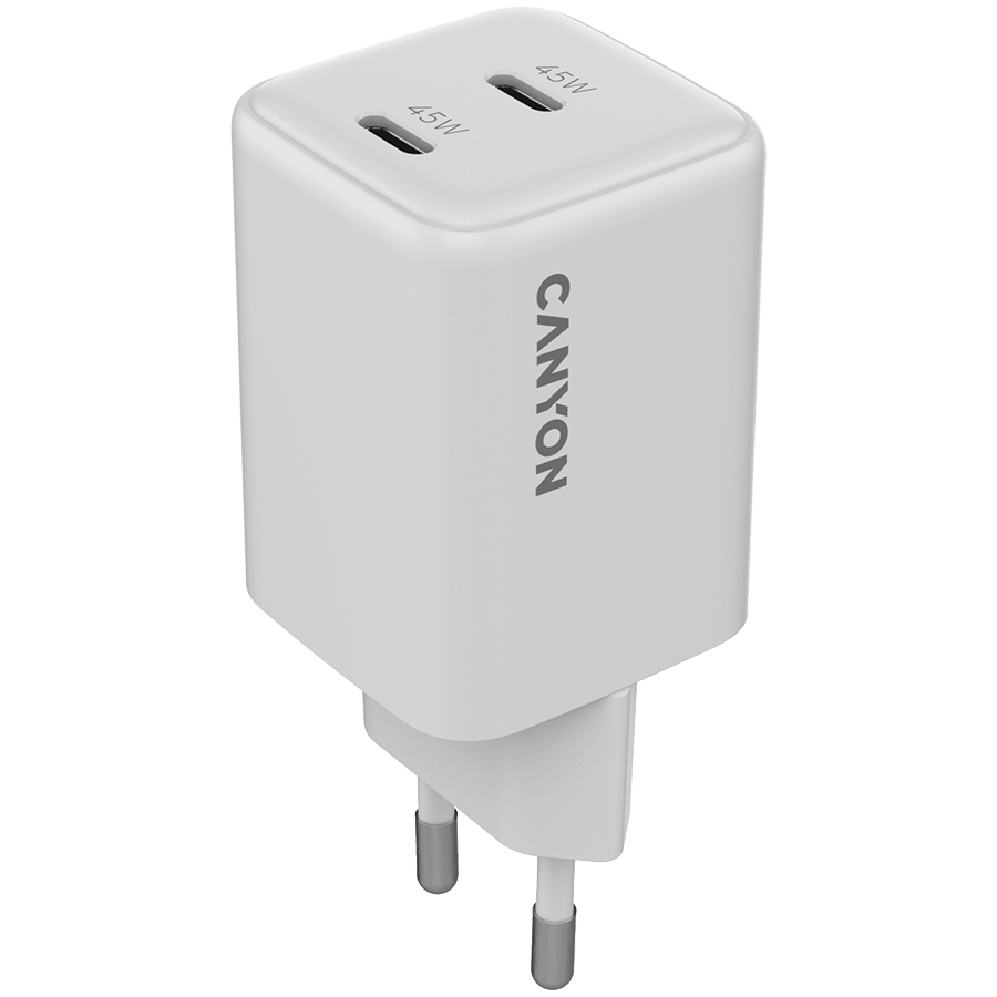 CANYON charger CU45CC GaN 45W 2xPD EU White