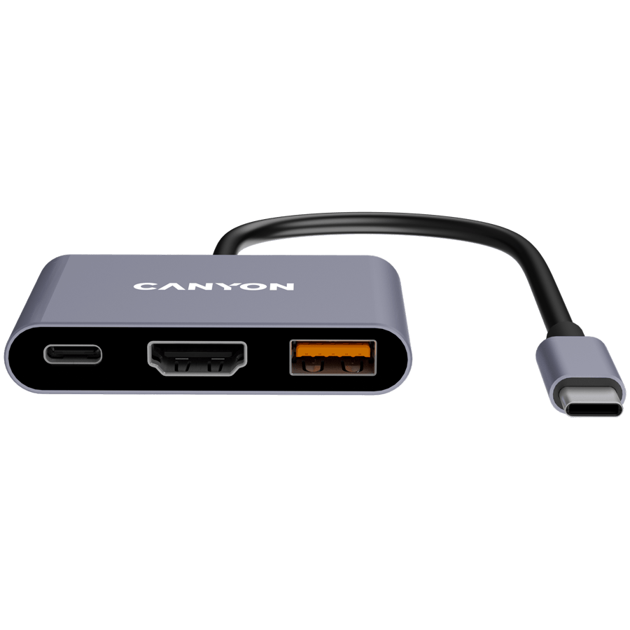 CANYON hub DS-4 3in1 USB-C Grey