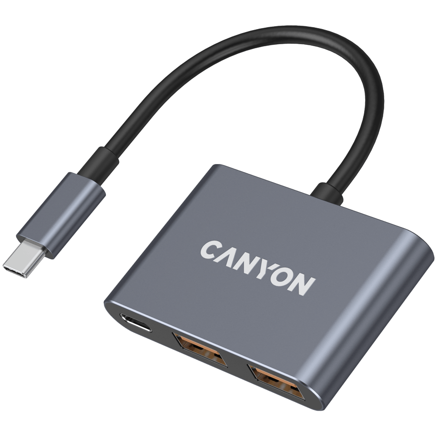 CANYON hub DS-3 3in1 USB-C Dark Grey