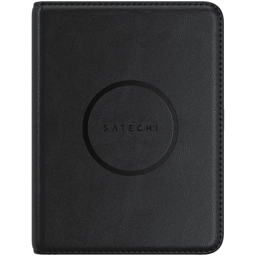 SATECHI Vegan-Leather Passport Cover w/ Find My (Black)