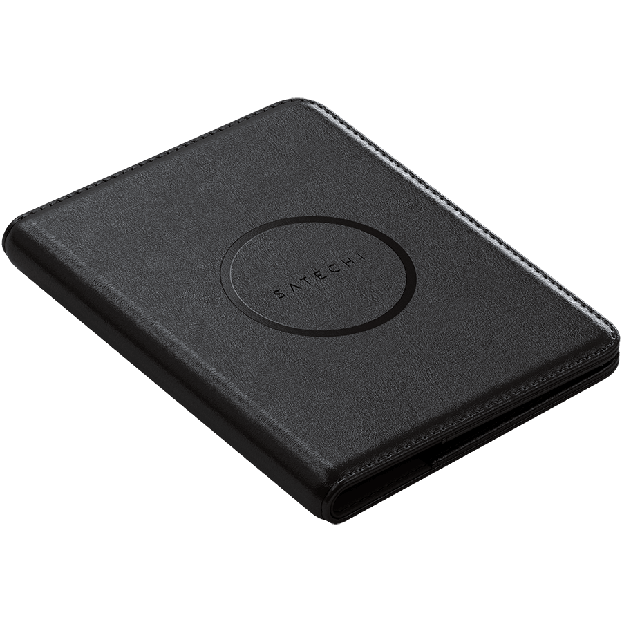 SATECHI Vegan-Leather Passport Cover w/ Find My (Black)
