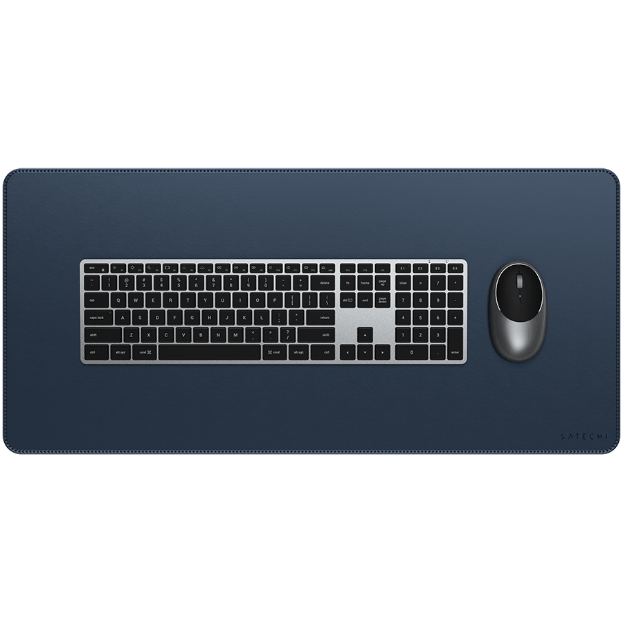 SATECHI Vegan-Leather Premium Desk Mat (Blue)
