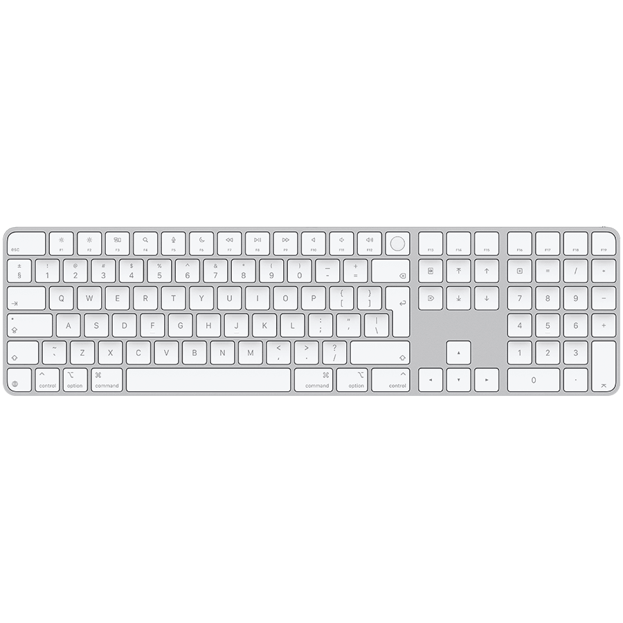 Magic Keyboard with Touch ID and Numeric Keypad for Mac models with Apple silicon - International English - White Keys