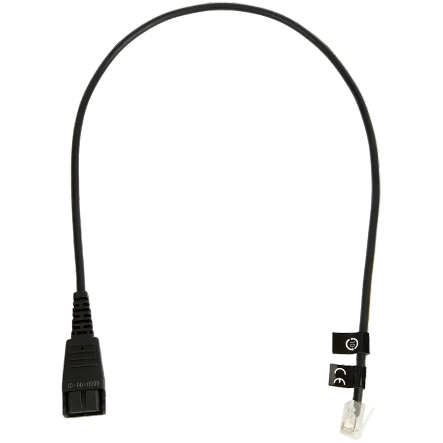 Jabra QD Cord to RJ10, straight, 0, 5 meters, standard-allocation