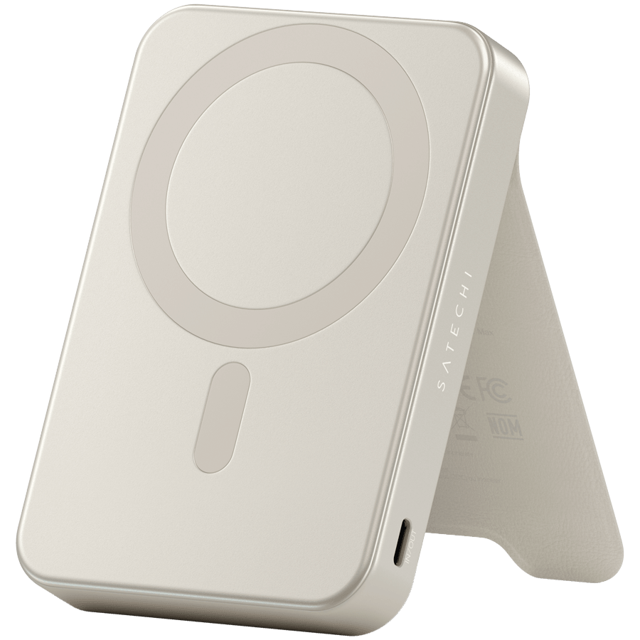 SATECHI Qi2 10K Magnetic Power Bank with Stand (Sand)