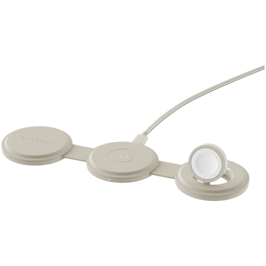 SATECHI OntheGo 3-in-1 Wireless Charger (Sand)