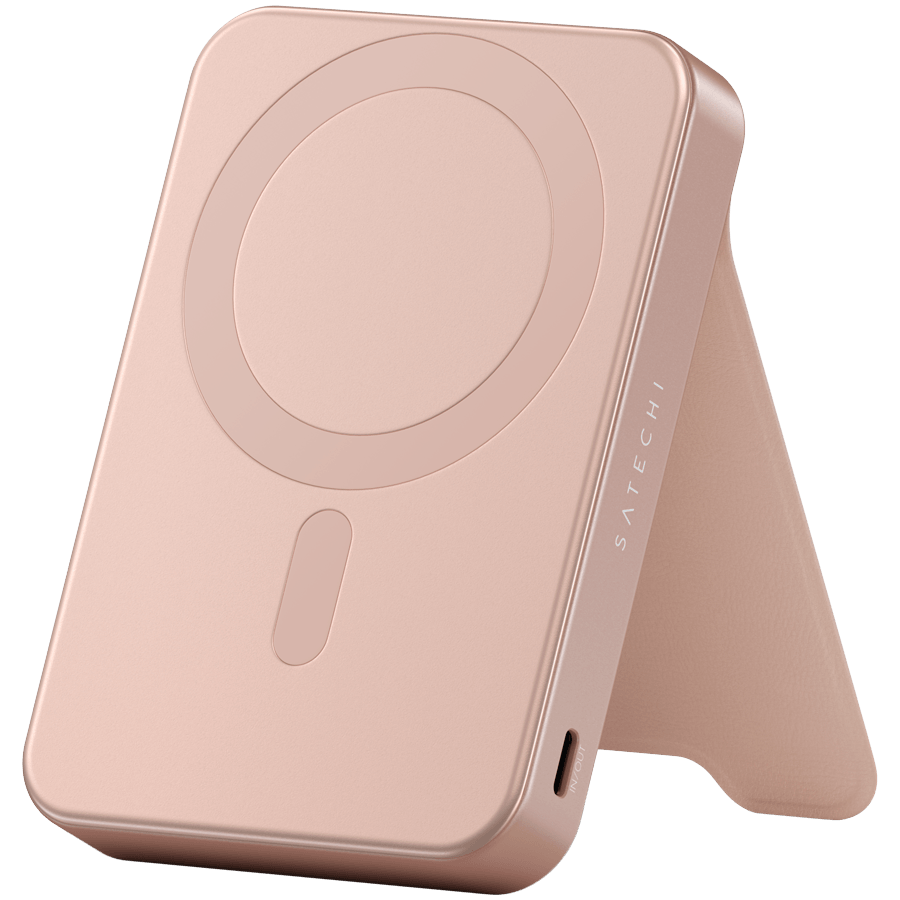 SATECHI Qi2 10K Magnetic Power Bank with Stand (Desert Rose)