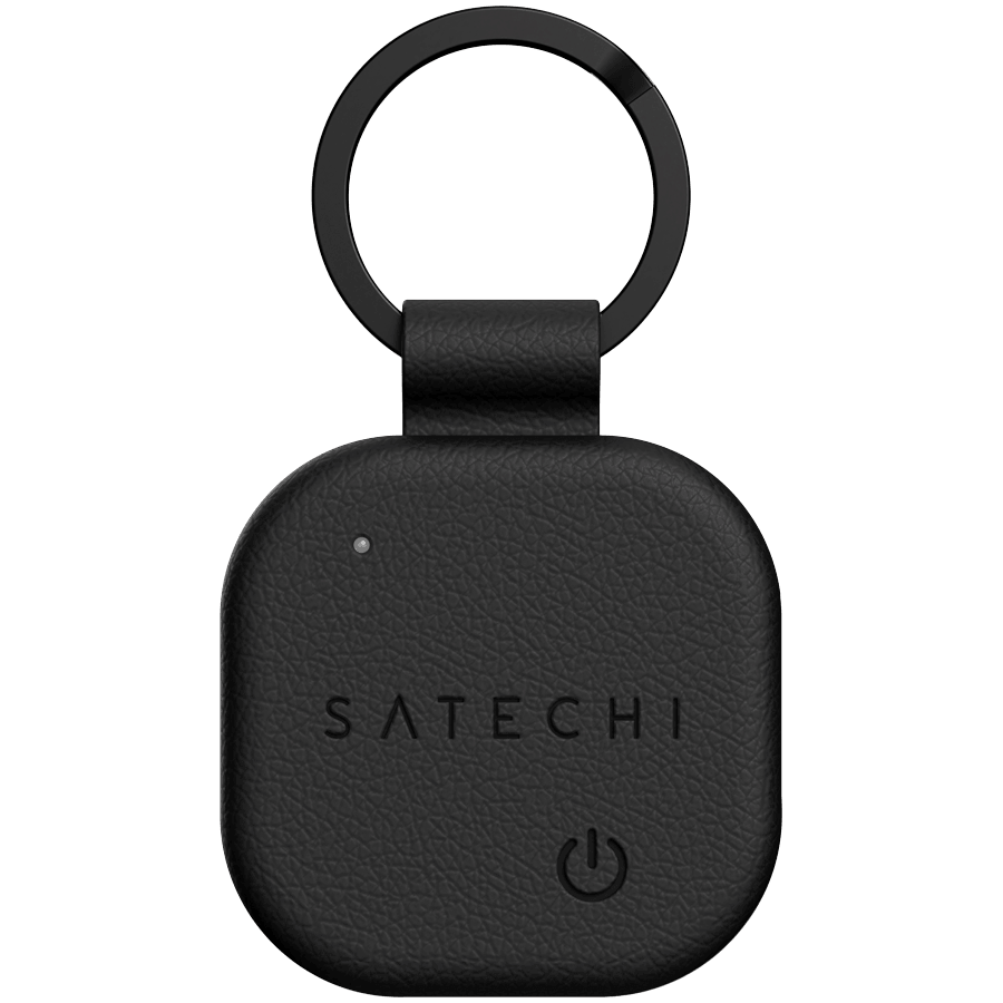 SATECHI Vegan-Leather Keychain with Find My