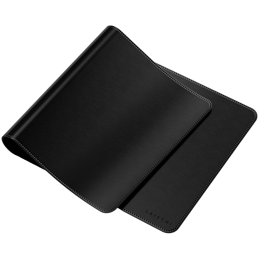 SATECHI Vegan-Leather Premium Desk Mat (Black)