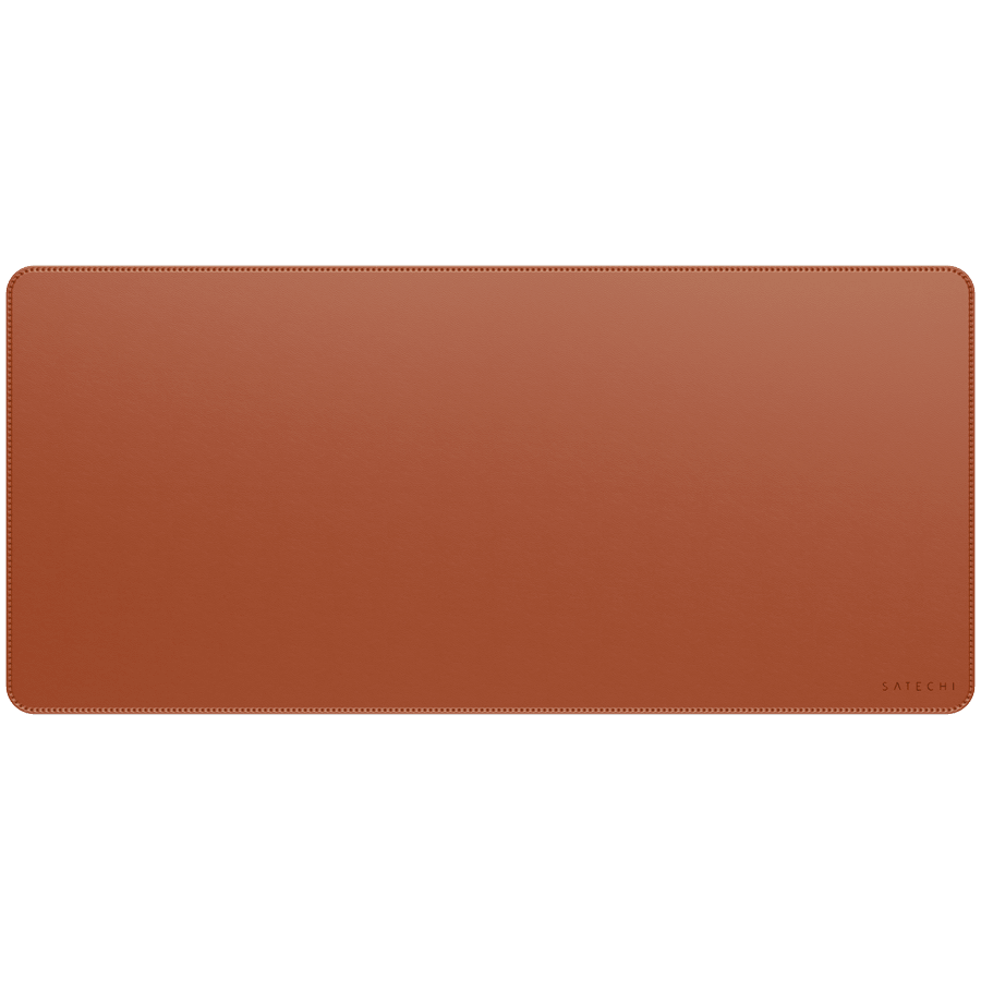 SATECHI Vegan-Leather Premium Desk Mat (Brown)