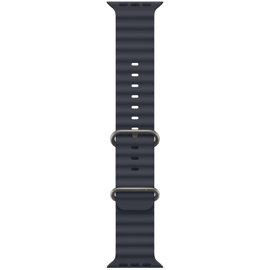 Apple 49mm Navy Ocean Band - Natural Titanium Finish