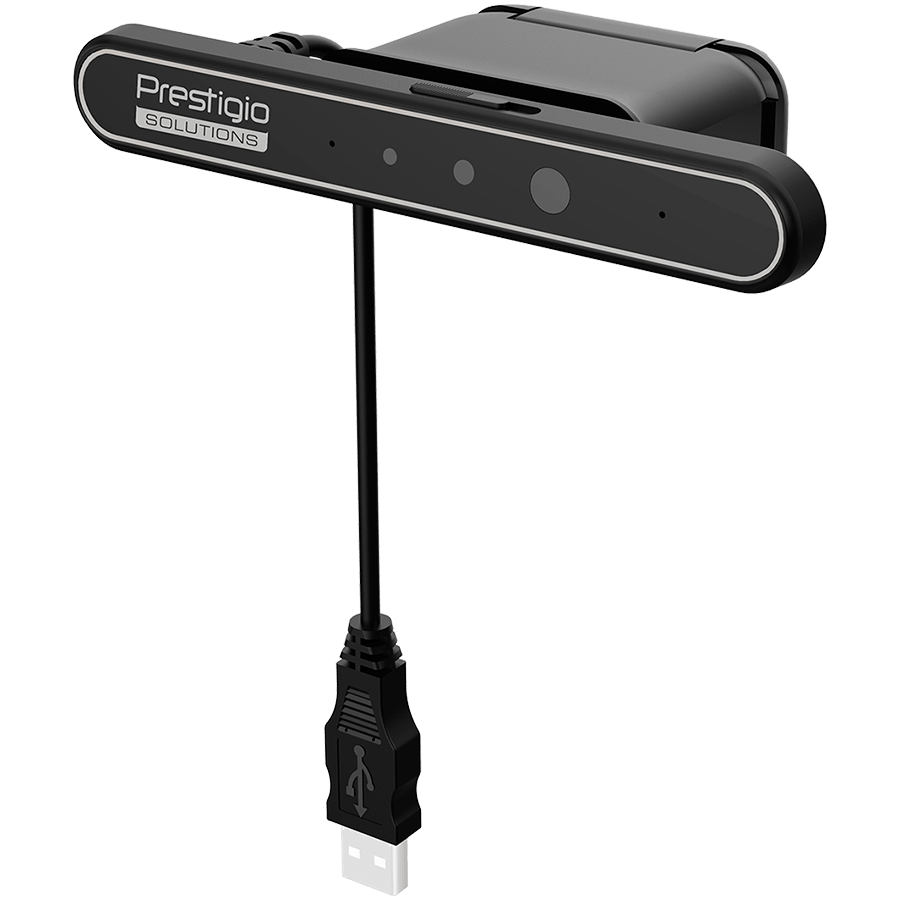 Prestigio Solutions Video Conferencing Windows Hello Camera: FHD, 2MP, 2 mic, 1m (Range), Connection via USB 3.0