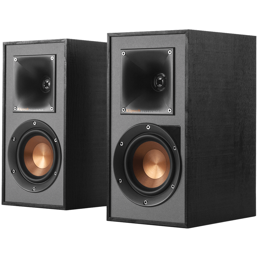 Klipsch Reference R-41PM Powered Bookshelf Speakers, Black, Pair