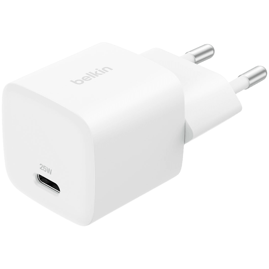 BELKIN 25W USB-C PD WALL CHARGER WITH PPS, WHT