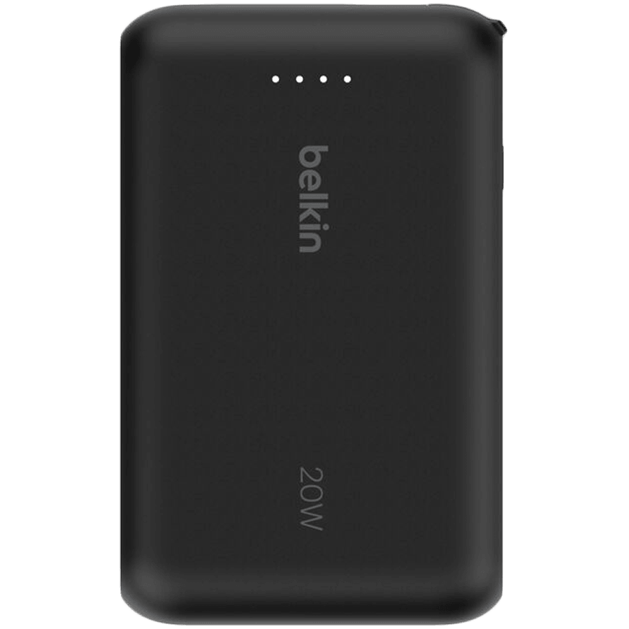 BELKIN 10k PD20w Integrated USB-C Cable Power Bank, Black
