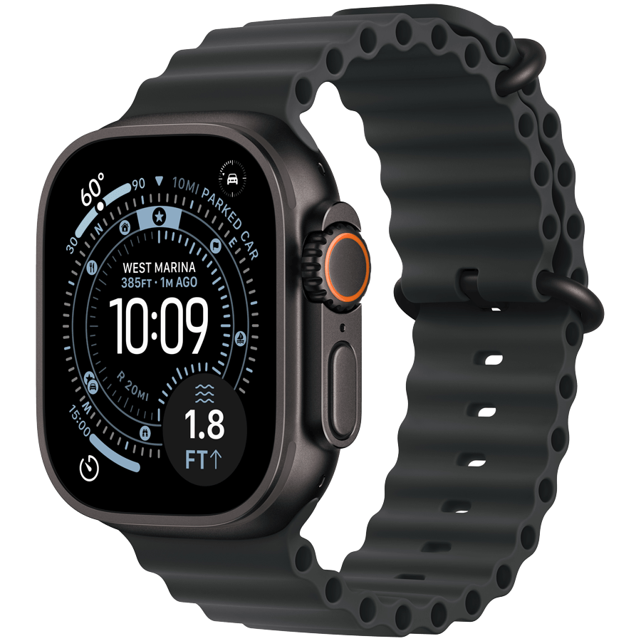 Apple Watch Ultra 3 GPS + Cellular 49mm Black Titanium Case with Black Ocean Band