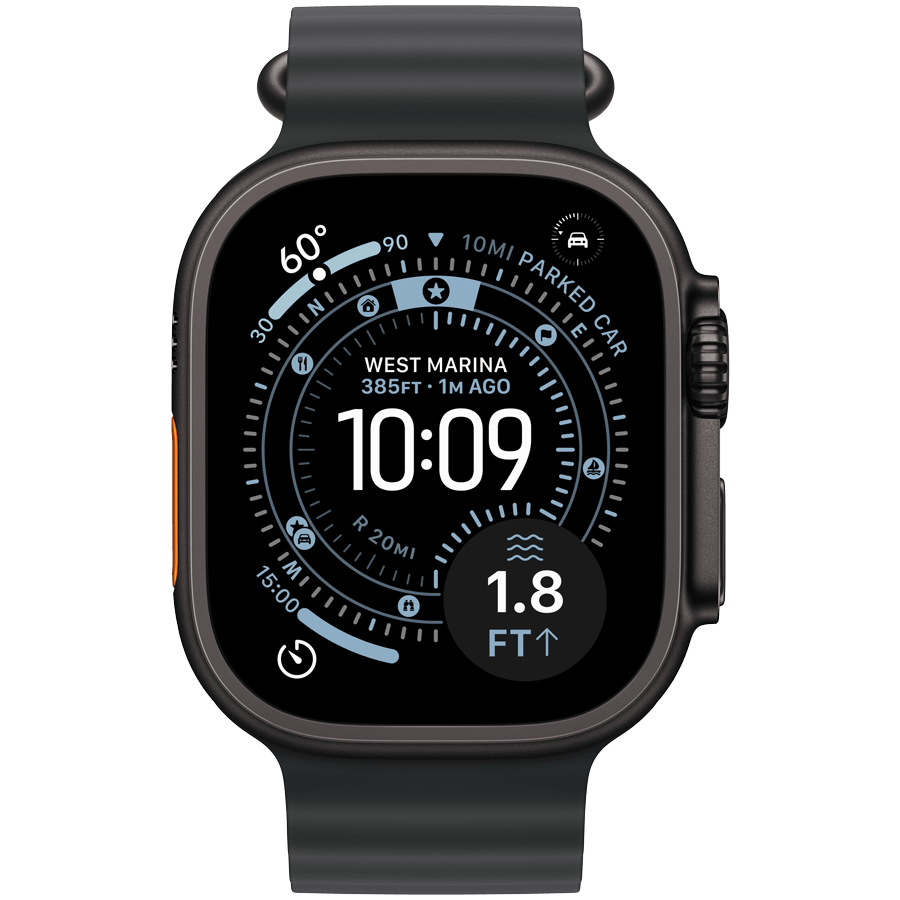 Apple Watch Ultra 3 GPS + Cellular 49mm Black Titanium Case with Black Ocean Band